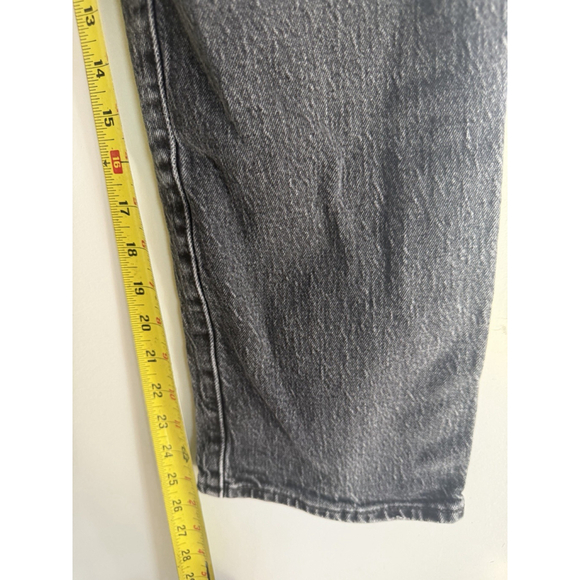 Levi’s Washed Black Ribcage Ankle Straight Leg Cropped Denim Jeans Women’s 26 - Picture 8 of 10